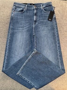 7 For All Mankind Ultra High-Rise Jo Jeans in Medium Blue